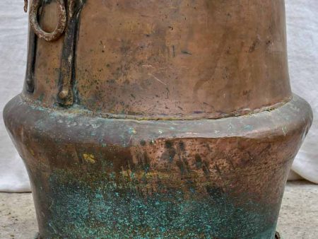 19th Century French chocolate copper cauldron 24¾  For Cheap