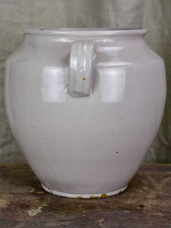 19th Century preserving pot with white glaze Fashion