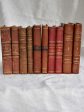 Mixed collection of ten antique French leather bound books Fashion