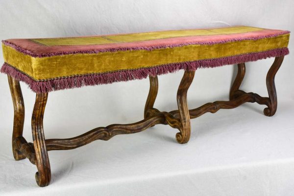 Early twentieth century upholstered bench seat from a theater 51½  Discount