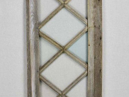 Salvaged 18th Century Louis XVI window - diamond pattern 19  x 41¾  For Cheap