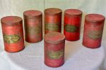 Collection of 6 antique French tole storage tins 9½  Cheap