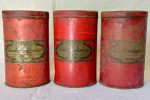 Collection of 6 antique French tole storage tins 9½  Cheap