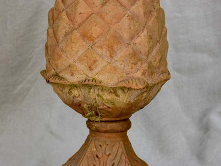 Vintage French pinecone finial - terracotta Hot on Sale