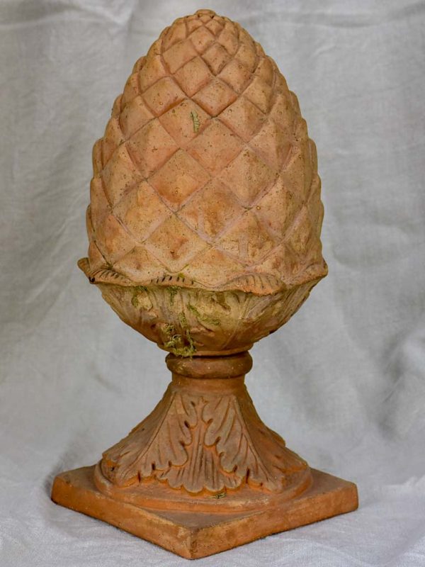 Vintage French pinecone finial - terracotta Hot on Sale