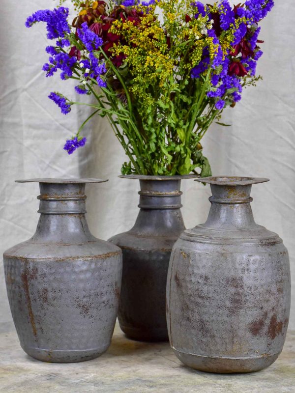 Three antique milk   water jugs from India Online now