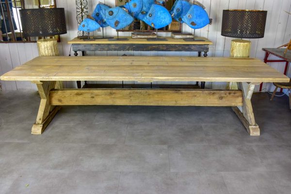 Very large French dining table made from salvaged timber 118½  x  38¼  Hot on Sale