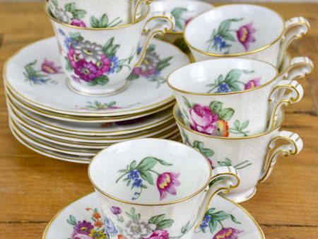 Set of eight coffee cups and saucers - Bernardaud & Co, Limoges For Sale