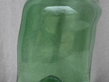 Large 19th Century preserving jar - green blown glass 16¼  Supply