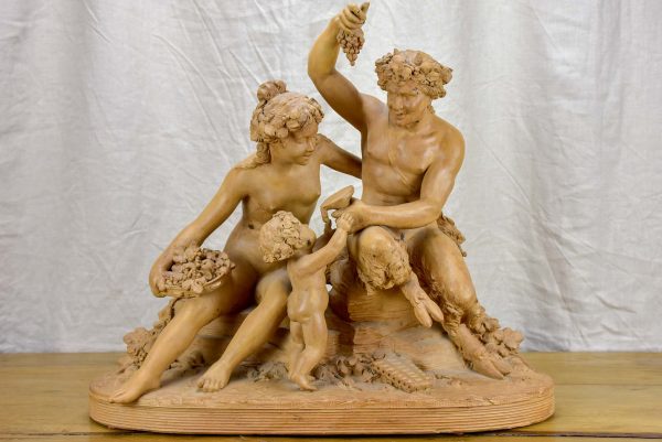 Antique Swiss clay sculpture by René Rod For Cheap