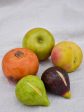 Collection of five vintage marble fruits Online