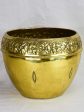 Large early 20th-century brass cachepot pot plant stand 14¼  Online