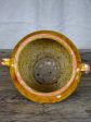 Antique French confit pot with orange glaze 8¼  Online