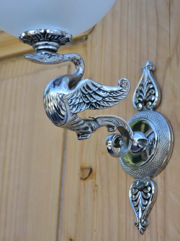 Rare set of bathroom hardware accessories decorated with swans - 1950 s Supply