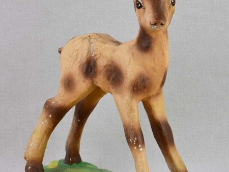 Mid-century French sculpture of a baby deer 17¼  on Sale