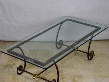 Vintage glass top coffee table Online Sale