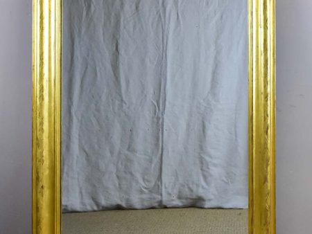 Large gilded Louis Philippe mirror from the 19th Century with simple frame 32¾  x 54¾  Supply