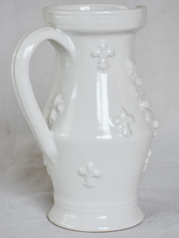 Émile Tessier pitcher with acorns and fleur-de-lys 8¾  For Cheap