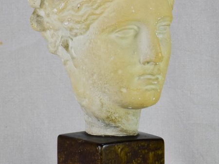 Mid century French plaster bust of a goddess 16¼  Fashion