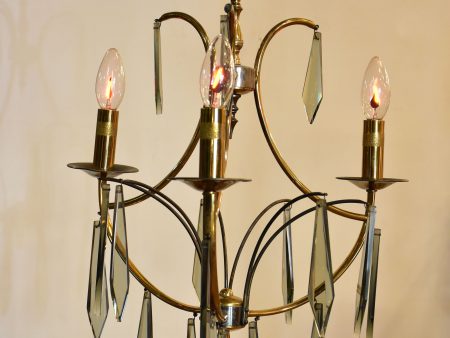 Vintage brass and glass lustre Discount