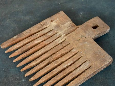 Antique French wooden wool comb Online now