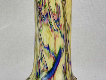 Mid-century blown glass vase - multi color 10¼  Supply