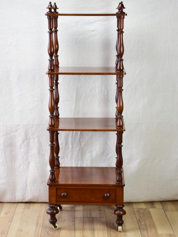 Tall 19th Century English open shelves on wheels 52  Sale