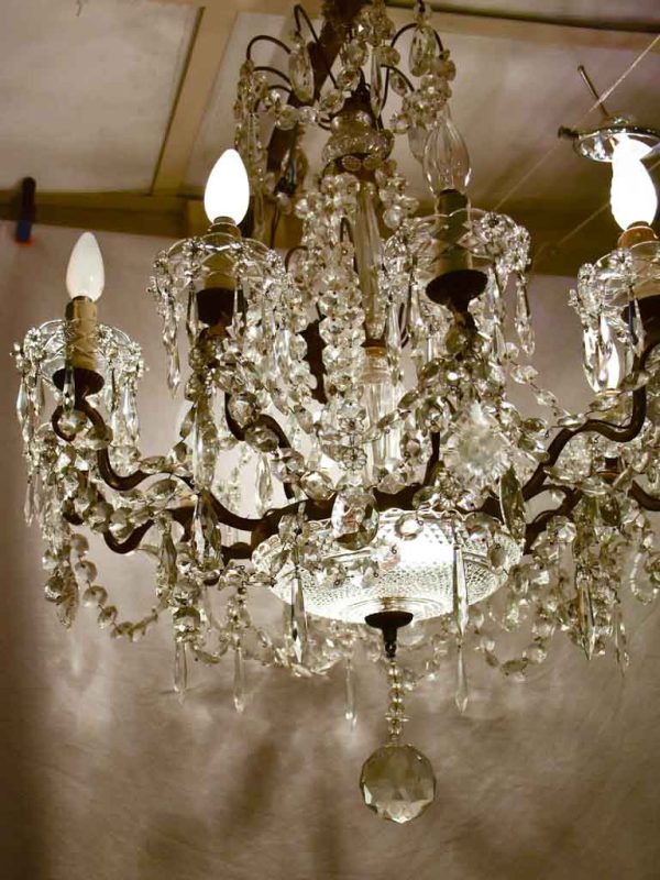 Early 20th Century Baccarat crystal chandelier - ten lights Hot on Sale