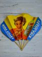 Mid Century Kina Lillet advertising paper fan on Sale