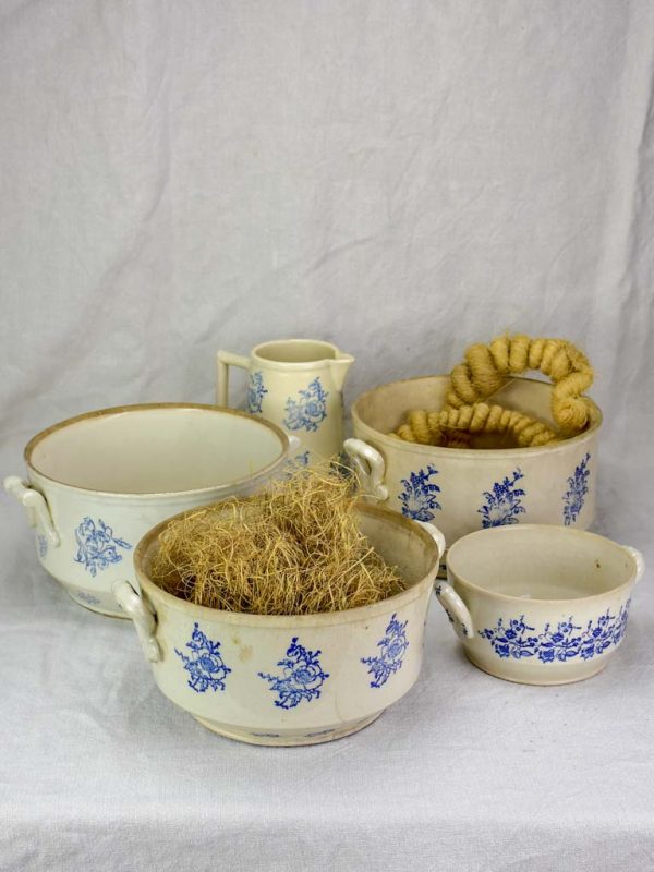 Collection of antique French Saint-Uze soup tureens and pitcher Fashion