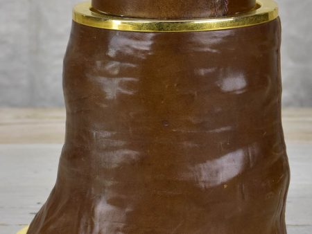 1970 s French ice bucket - leather in the shape of an elephant foot Hot on Sale