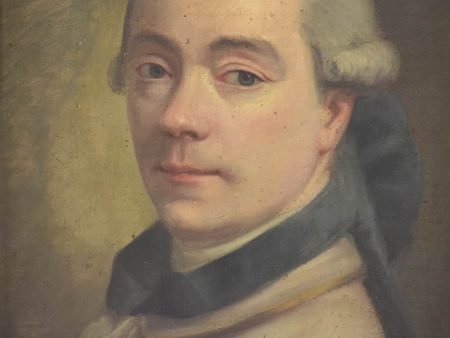 18th Century French portrait of a man in original frame - oil on canvas 15  x 19  Sale