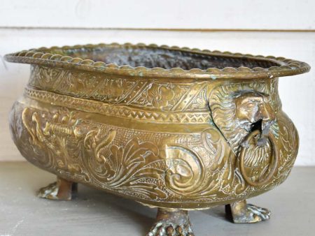 Napoleon III jardiniere with lion s head and claw feet Fashion