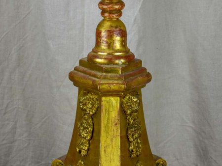 Antique church candlestick - gilded Cheap