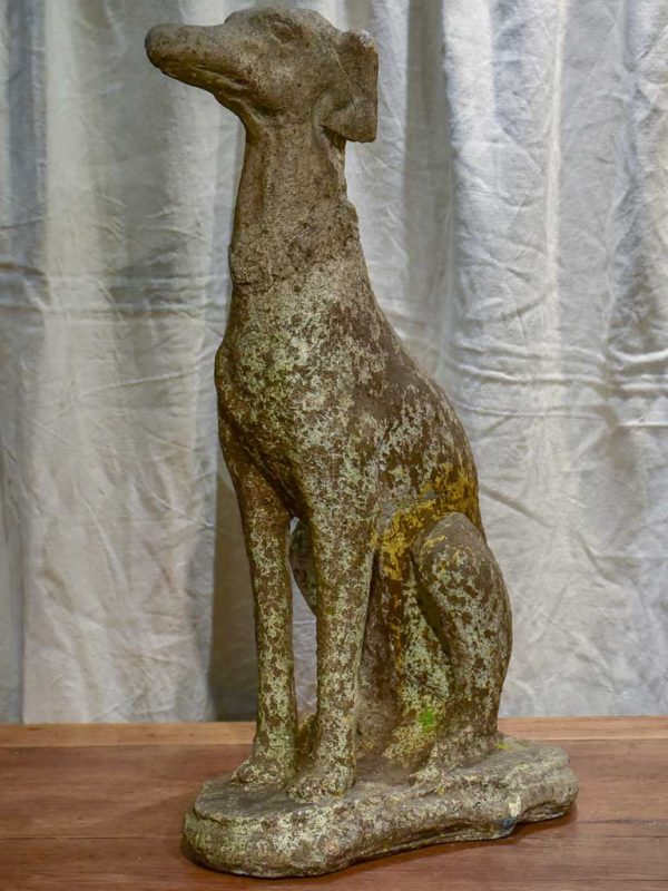 Mid century French garden sculpture of a greyhound Cheap