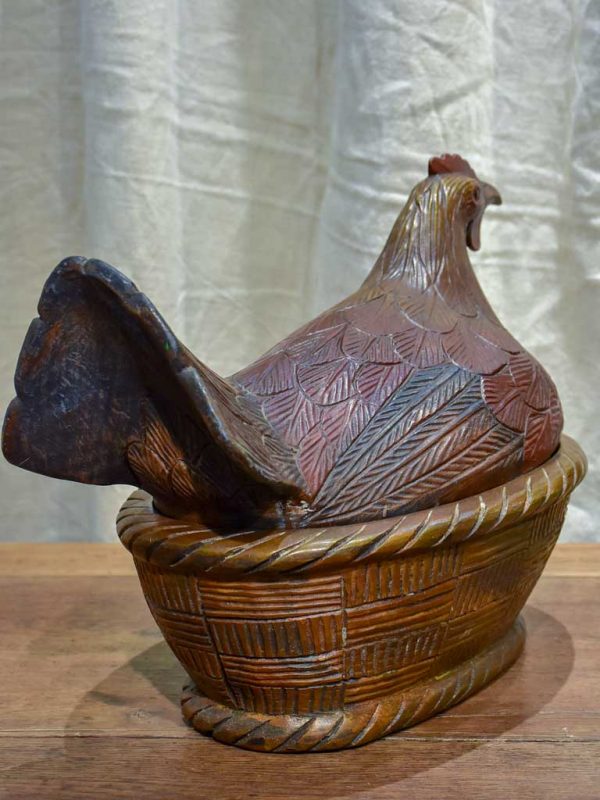 French folk art - wooden sculpture of a chicken Cheap