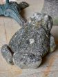 A mid-century concrete garden frog - nicely weathered Sale