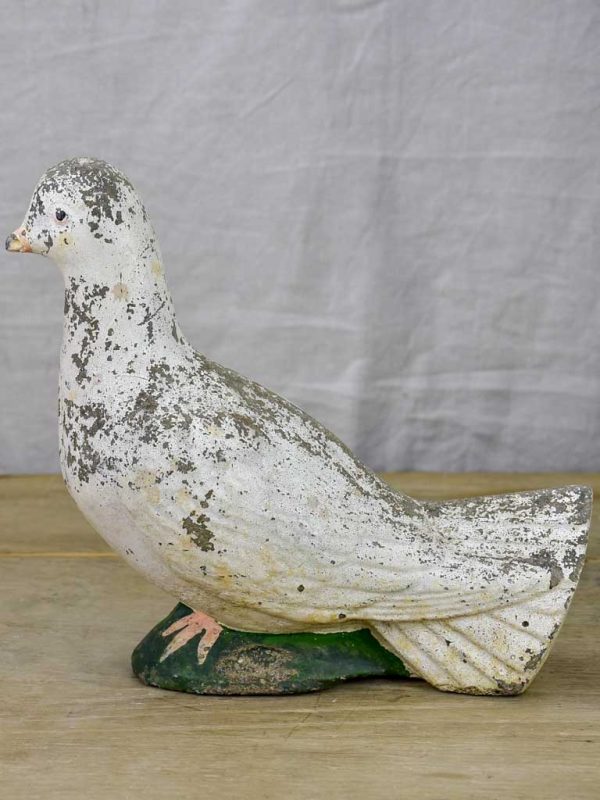 1960 s cement garden sculpture of a white dove Fashion