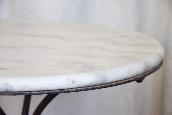 Antique Round Marble Claw Foot Bistro Table Online now