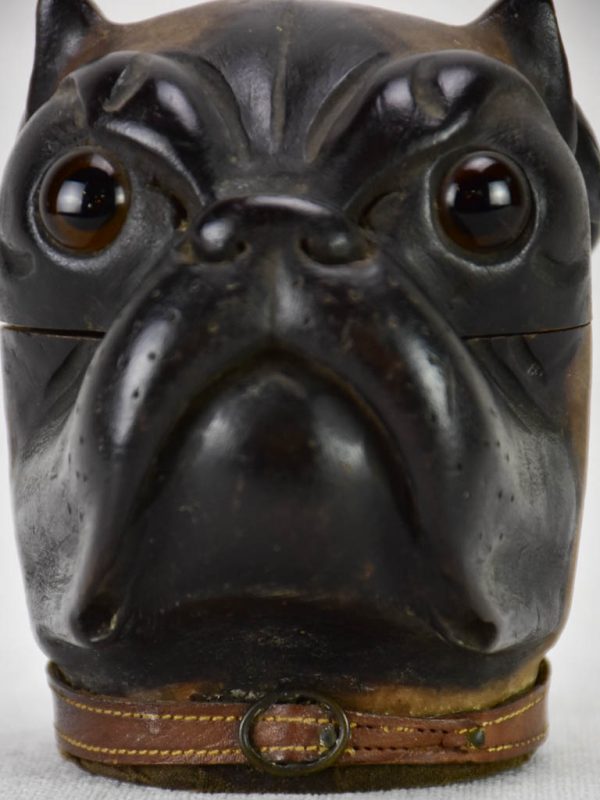 Rare late 19th century French inkwell - bulldog on Sale