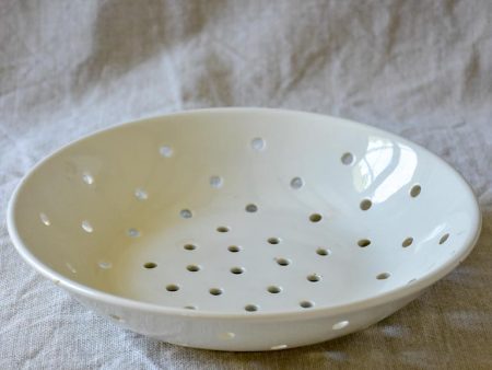 Vintage white Digoin Sarreguemines faisselle   strawberry plate Online Hot Sale