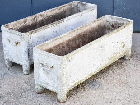 Pair of mid-century French rectangular garden planters   window boxes - Chanal Paris For Discount