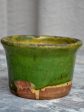 Antique French bowl with green glaze For Sale