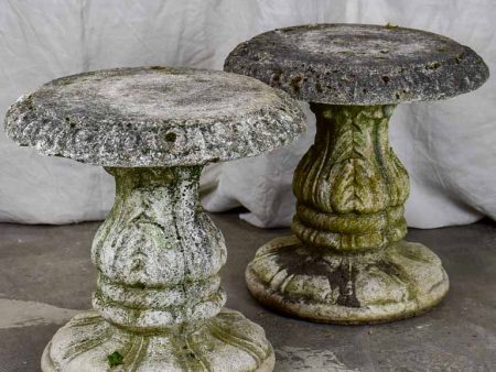 Pair of mid century French garden pedestals   stools Online Sale