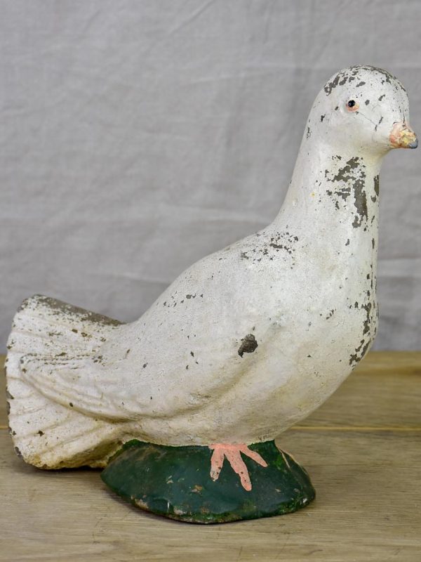 1960 s cement garden sculpture of a white dove Fashion