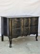 Louis XV French two drawer arbalète  sauteuse  commode with black paint finish 42½  x 25¼  Online Hot Sale