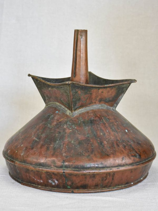 Nineteenth century French copper winemaker s funnel 13¾  Online