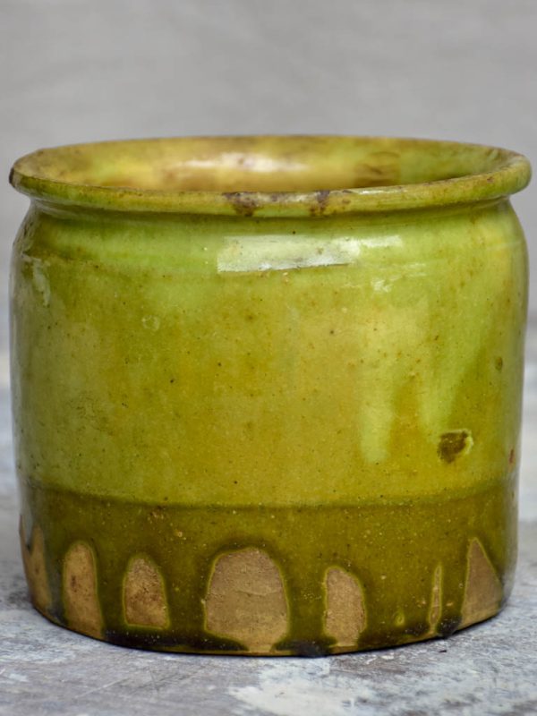 Antique French pot with light green glaze Online Sale