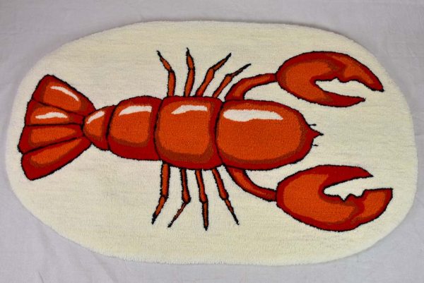 Artisan made woolen rug by E. Paris - lobster 35  x 57  Supply