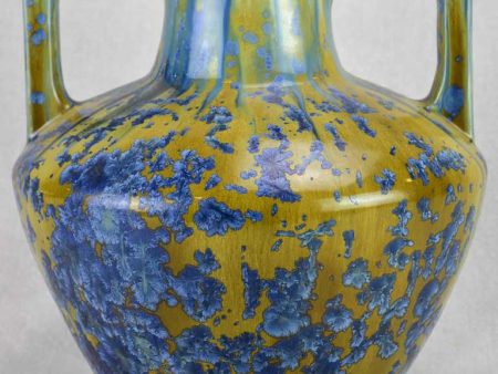 Vintage Pierrefond vase with metallic glaze 12¼  Hot on Sale